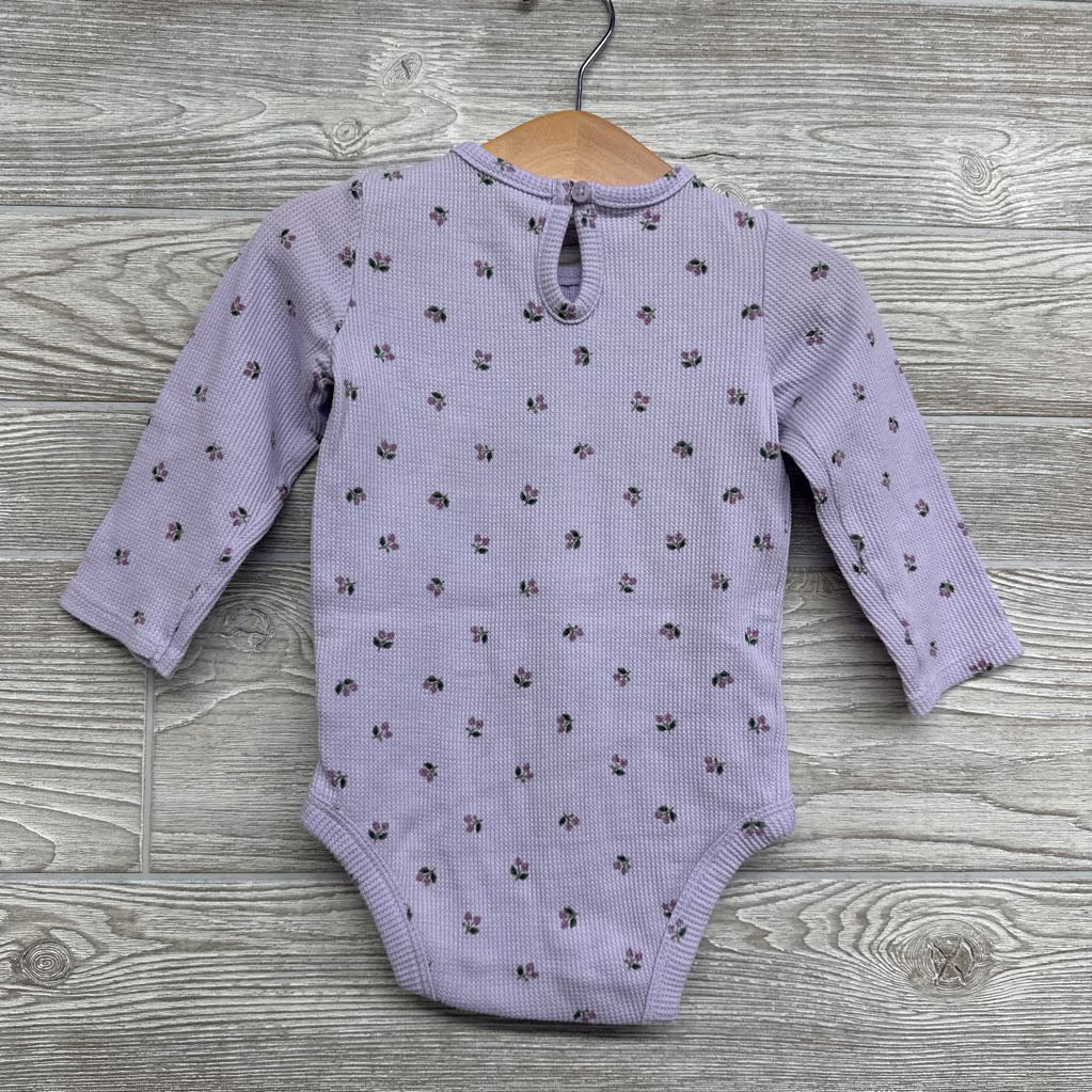 Waffle Knit Bodysuit Flowers 18M