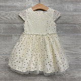 Tulle Dress Metallic Hearts 18M