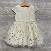 Tulle Dress Metallic Hearts 18M