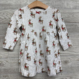LS Dress Reindeer 2T