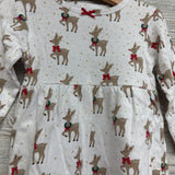 LS Dress Reindeer 2T