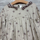 LS Collared Dress Flowers 4T