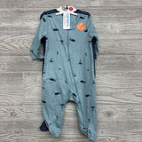 NEW 2 Pk Sleepers Whales & Stripes 6M
