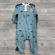NEW 2 Pk Sleepers Whales & Stripes 6M