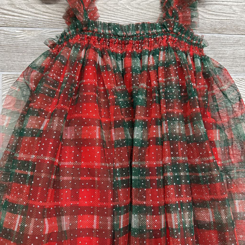 Tank Layered Tulle Dress Plaid 4t