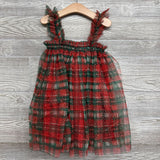 Tank Layered Tulle Dress Plaid 4t