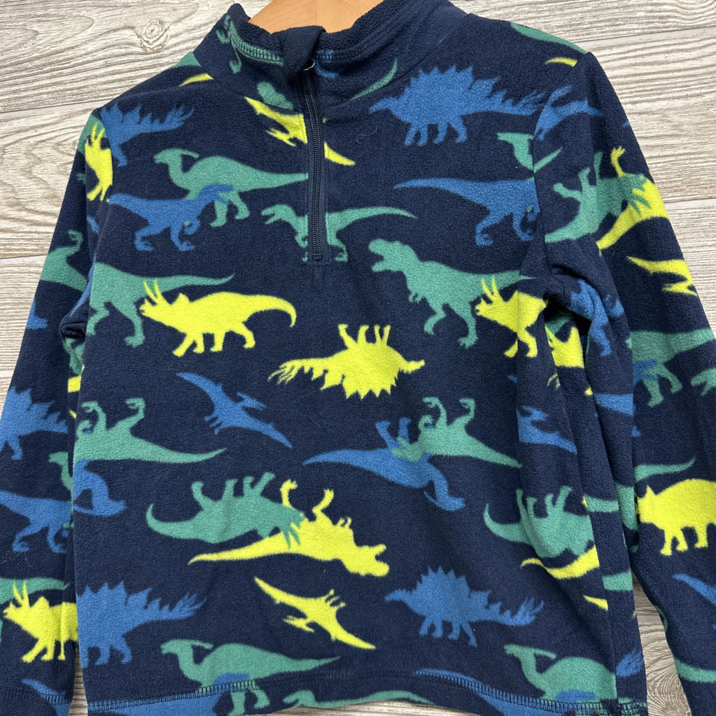 1/4 Zip Fleece Pullover Dinosaurs 5t