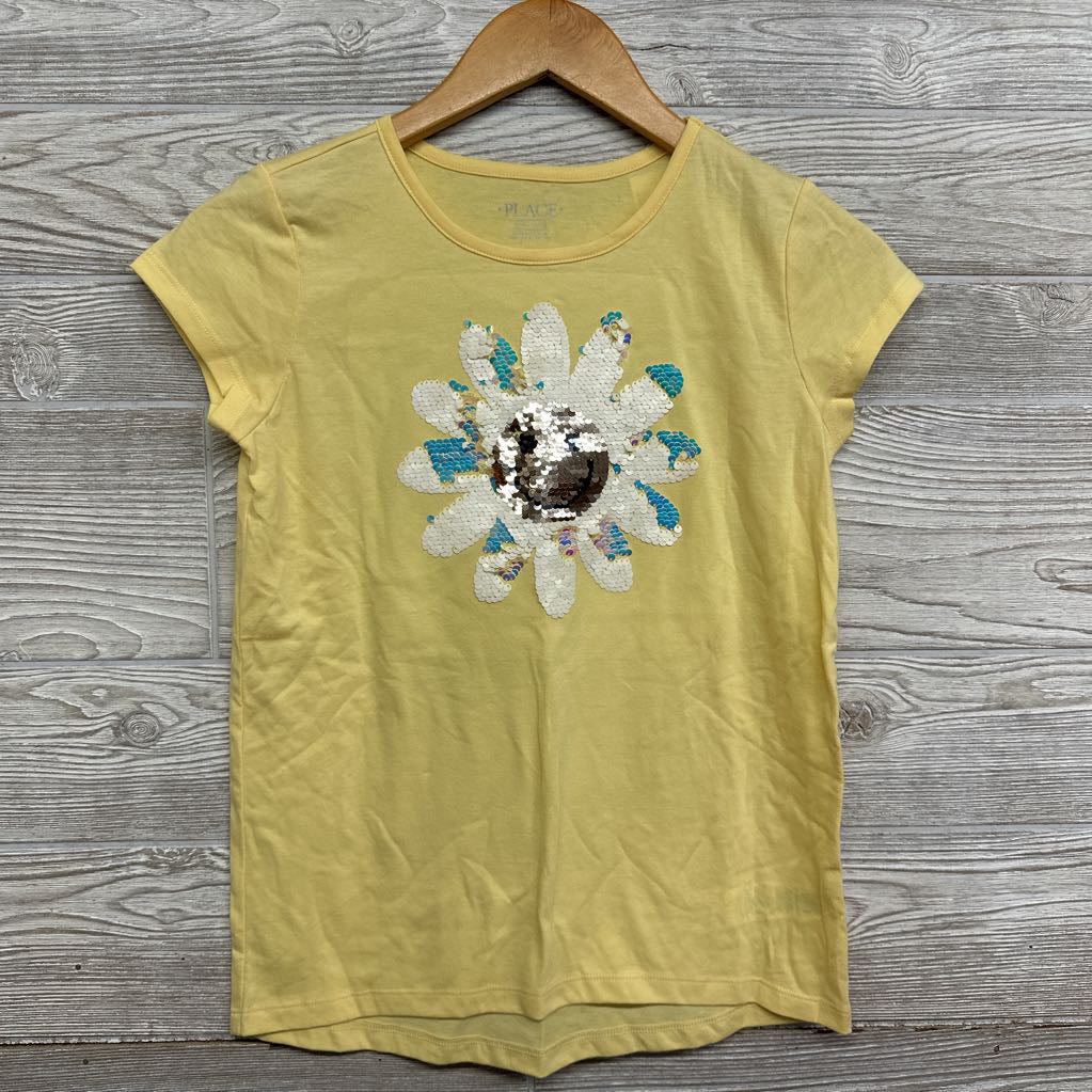 NEW Shirt Flip Sequins Flower 10-12