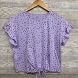 Front Tie Flutter Sleeve Shirt Hearts 14