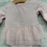 LS Ribbed Skirted Bodysuit 6M