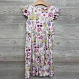 Nw/oT Flutter Sleeve Shirt School Buses Rainbows 7-8