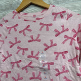NEW LS Shirt Gingham Bows 10-12
