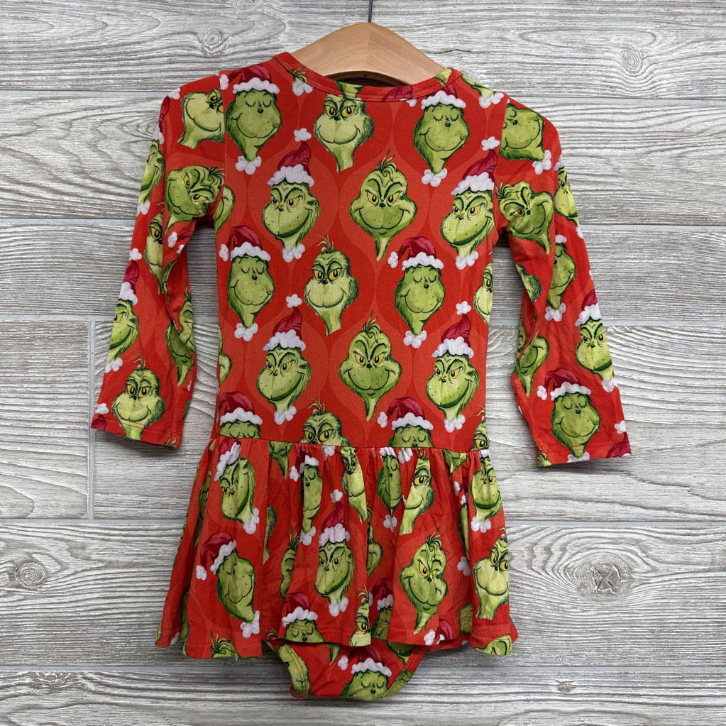 LS Bamboo Dress The Grinch 2T