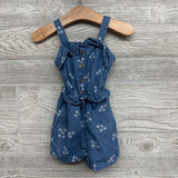 Chambray Tank Romper Stars 12M
