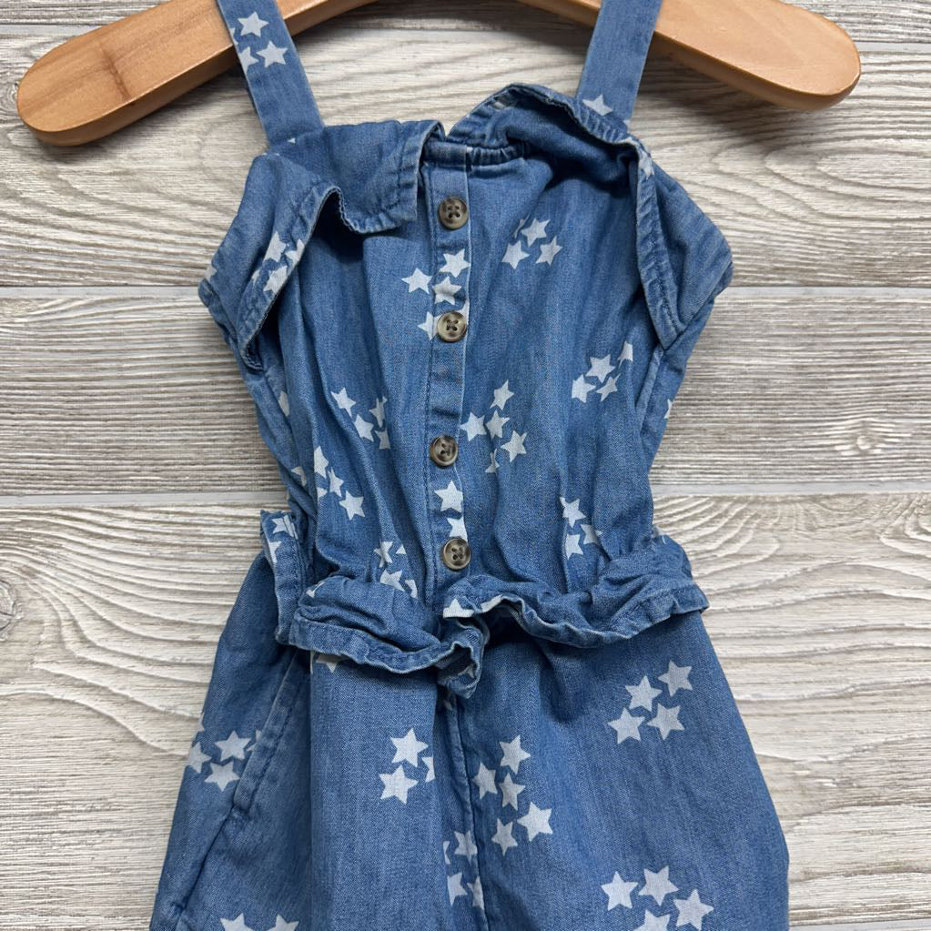 Chambray Tank Romper Stars 12M