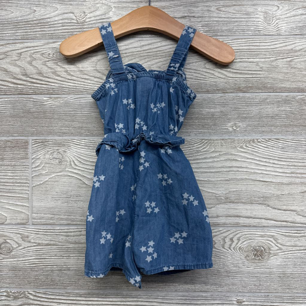 Chambray Tank Romper Stars 12M