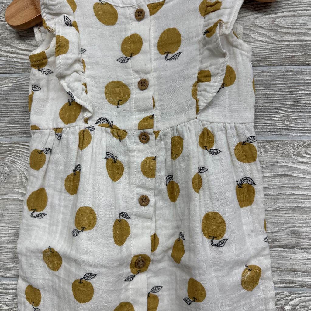 LS Gauze Outfit Apples 12M