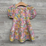 Puff Sleeve Muslin Tiered Dress Flowers 12M