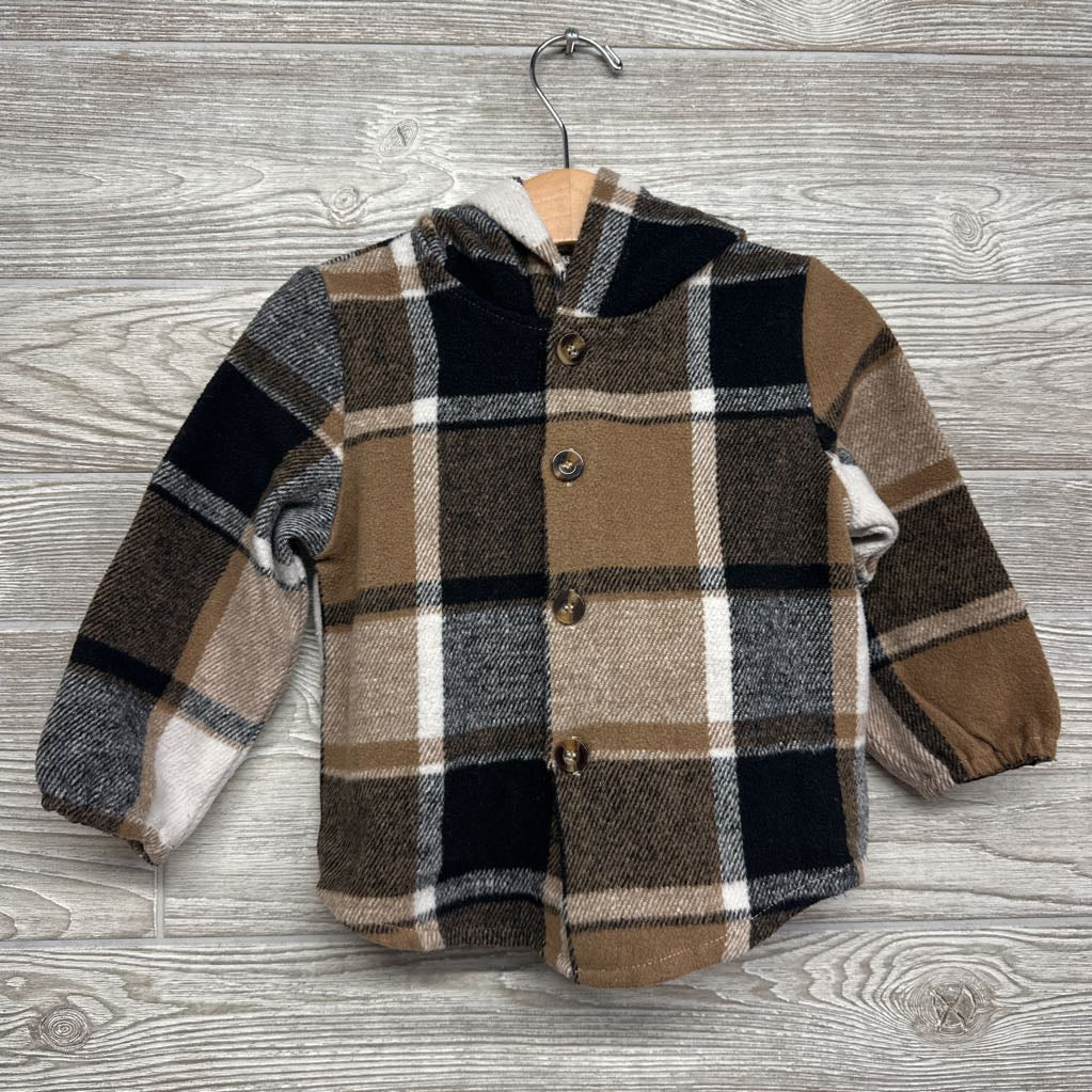 Fleece Button Up Plaid Shirt 18-24M