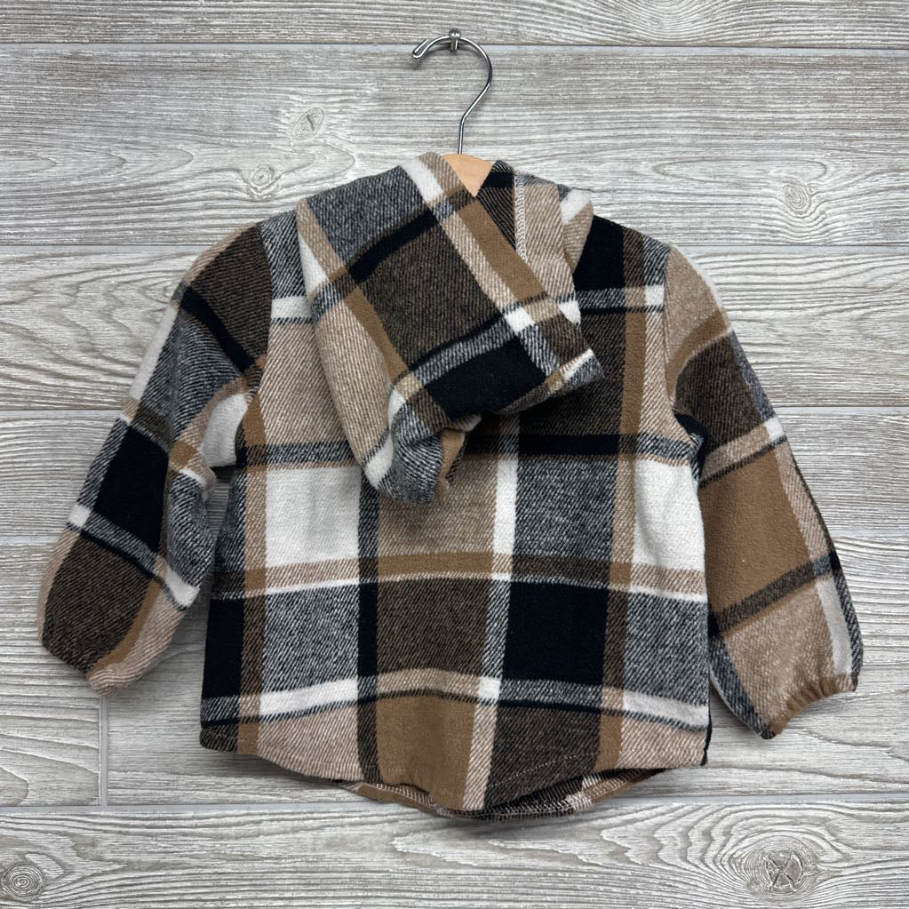 Fleece Button Up Plaid Shirt 18-24M
