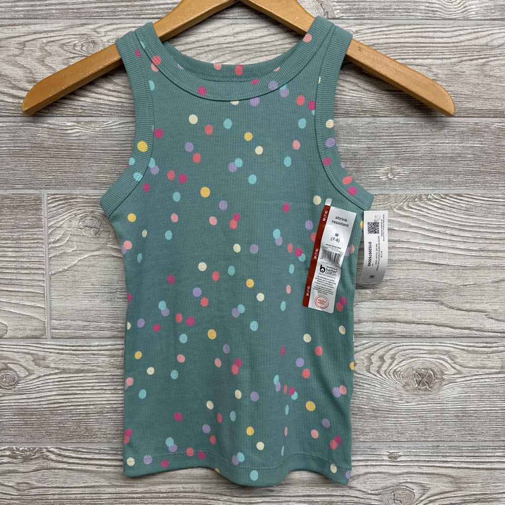 NEW Ribbed Tank Top Dots 7-8