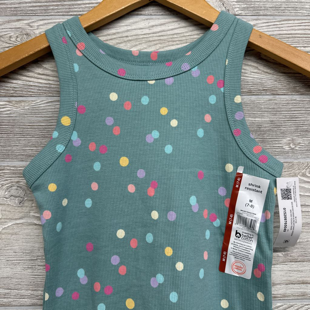 NEW Ribbed Tank Top Dots 7-8
