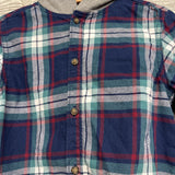 LS Plaid Button Up Shirt W/ Hood 4