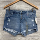 NEW Distressed Denim Shorts 16