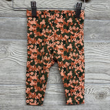 Button Up Shirt Ruffle Shoulder & Leggings Flowers 9M