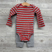 LS Bodysuit Stripes & Sweatpants 12M