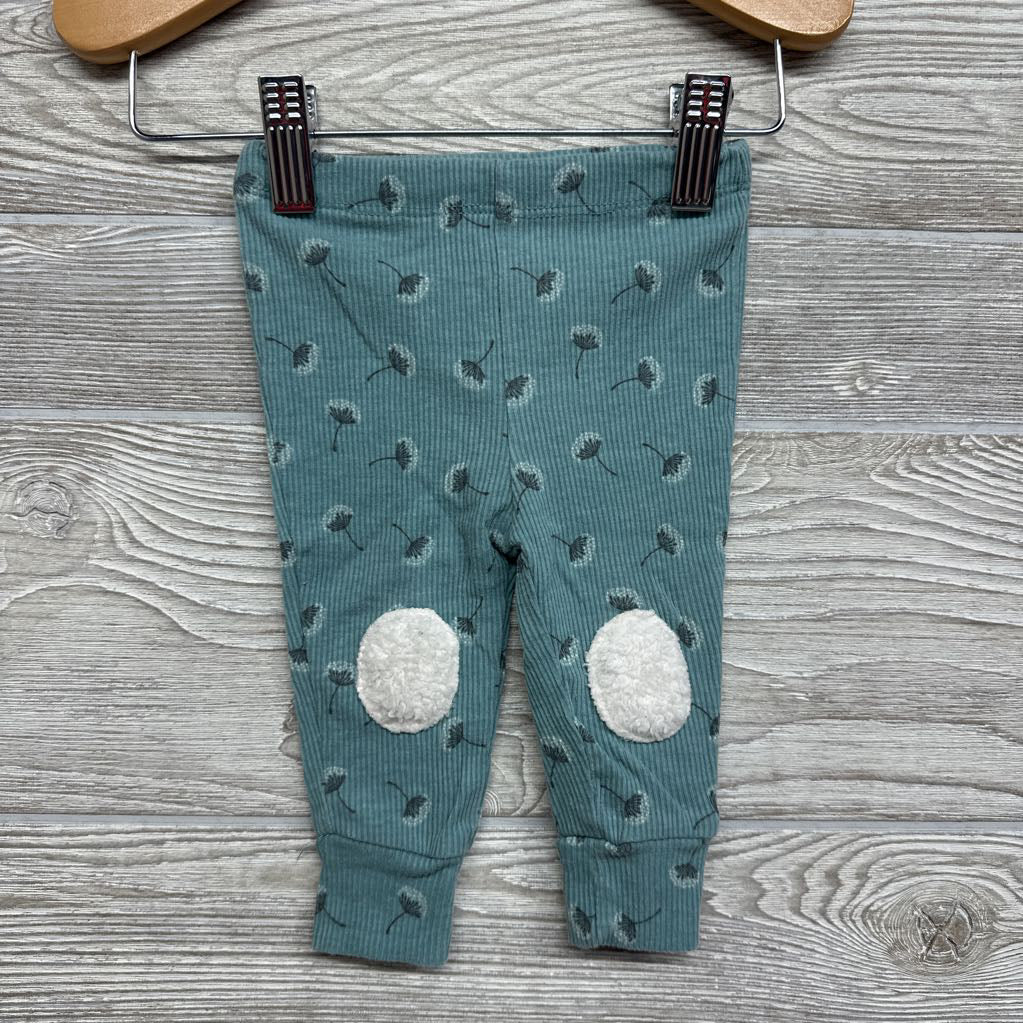 Sherpa Shirt, Ribbed Leggings Flowers & Headwrap 3-6M