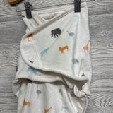 Minky Easy Change Swaddle Animals 0-3M