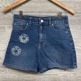 Denim Shorts Flowers 12