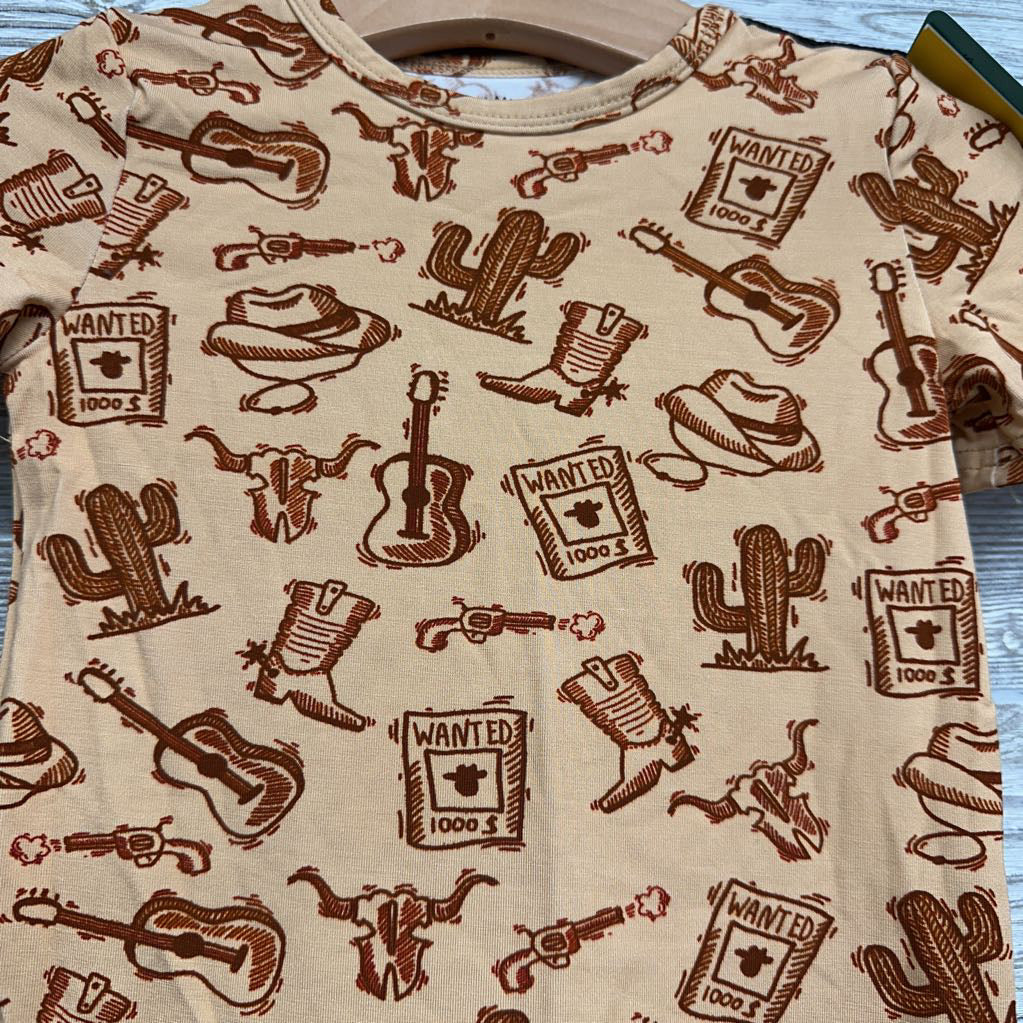 NEW Bamboo Shirt & Shorts Wanted Western 12-18M