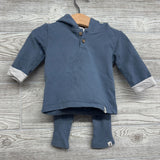 Organic Hoodie & Ribbed Pants 3-6M