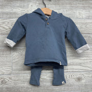 Organic Hoodie & Ribbed Pants 3-6M