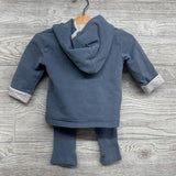 Organic Hoodie & Ribbed Pants 3-6M