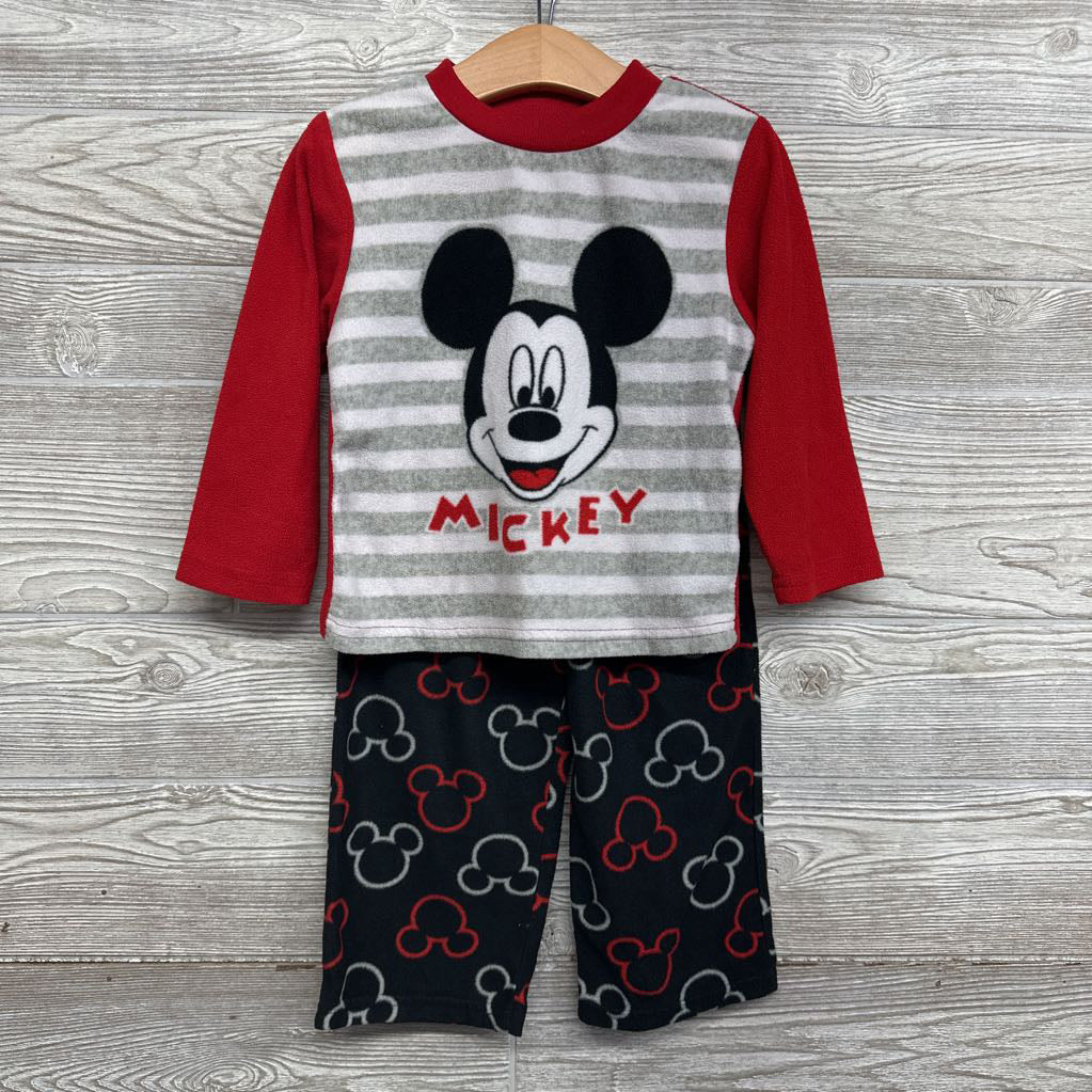 2 Pc LS PJs Mickey Mouse Stripes 4