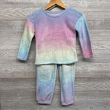 2 Pc LS Plush PJs Tie Dye 6-6X