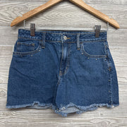 Denim Fringe Shorts 14