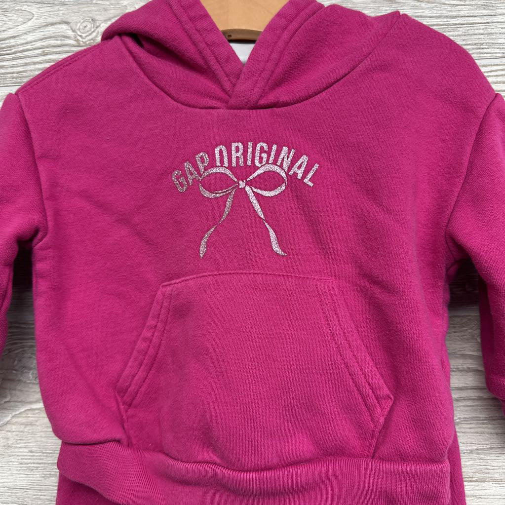 Hoodie & Jogger Sweatpants Glitter Bow 12-18M *