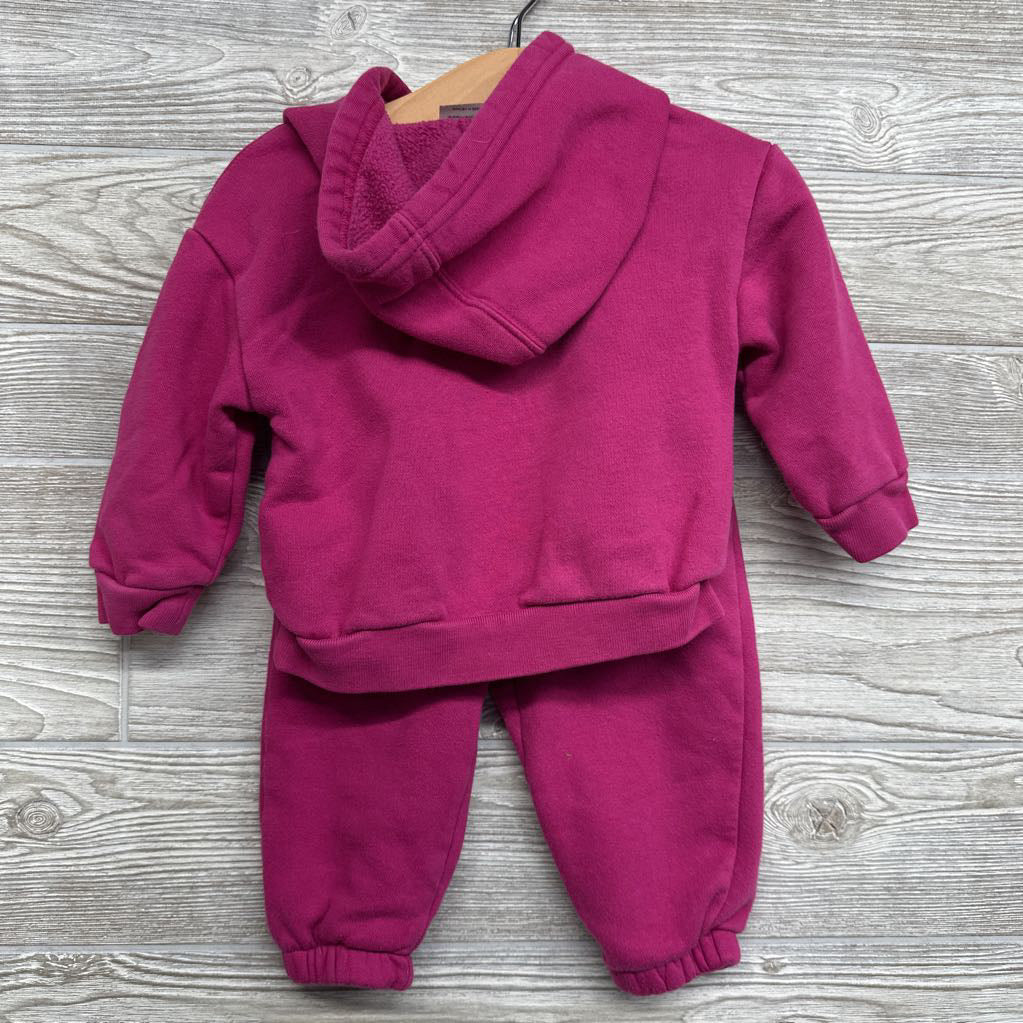 Hoodie & Jogger Sweatpants Glitter Bow 12-18M *