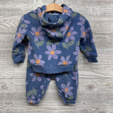 Hoodie & Jogger Sweatpants Flowers 12-18M *