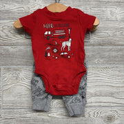 Bodysuit Hero To The Rescue & French Terry Joggers Fire Trucks 3M