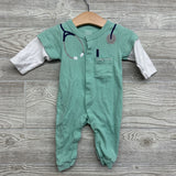 LS Snap Outfit W/ Hat Baby MD. 0-6M
