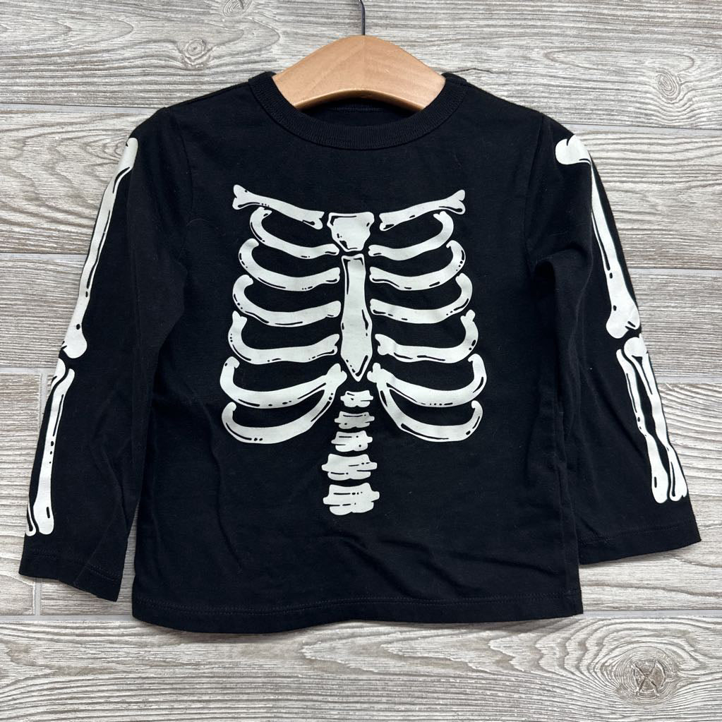 LS Shirt Skeleton 2T