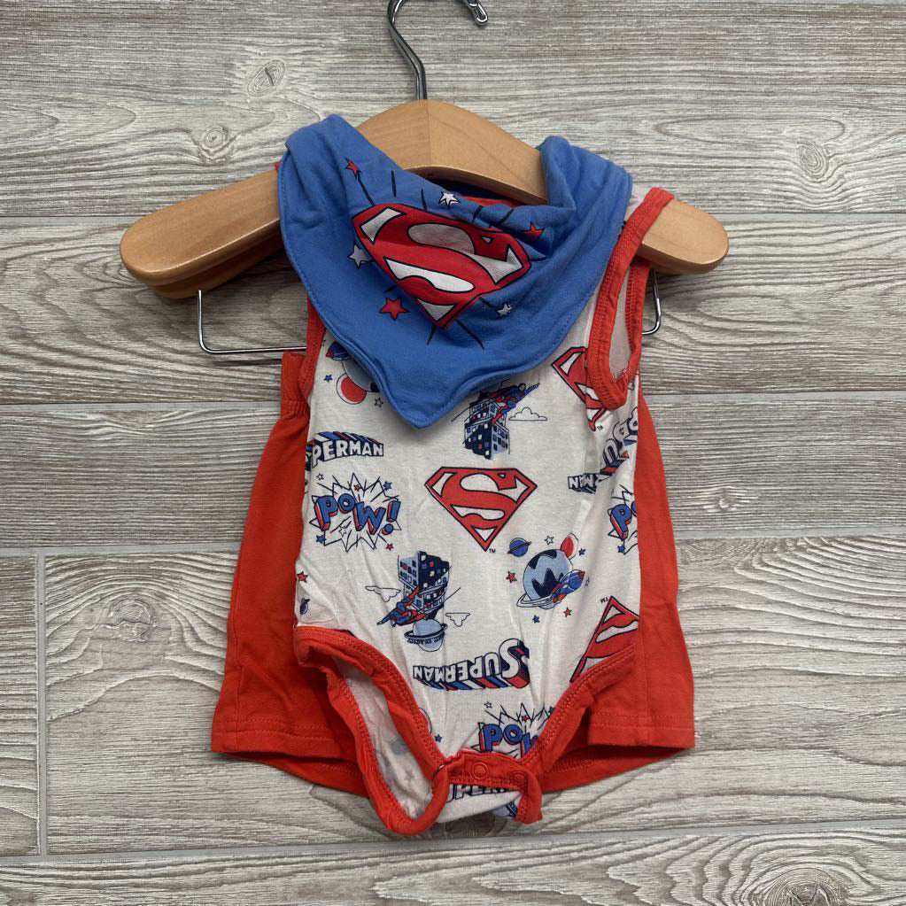 Bamboo Tank Bodysuit, Shorts & Bib 6-9M