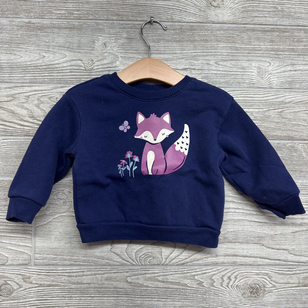 Crewneck Fox Flowers 12M