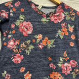 LS V Neck Shirt Flowers 6-7