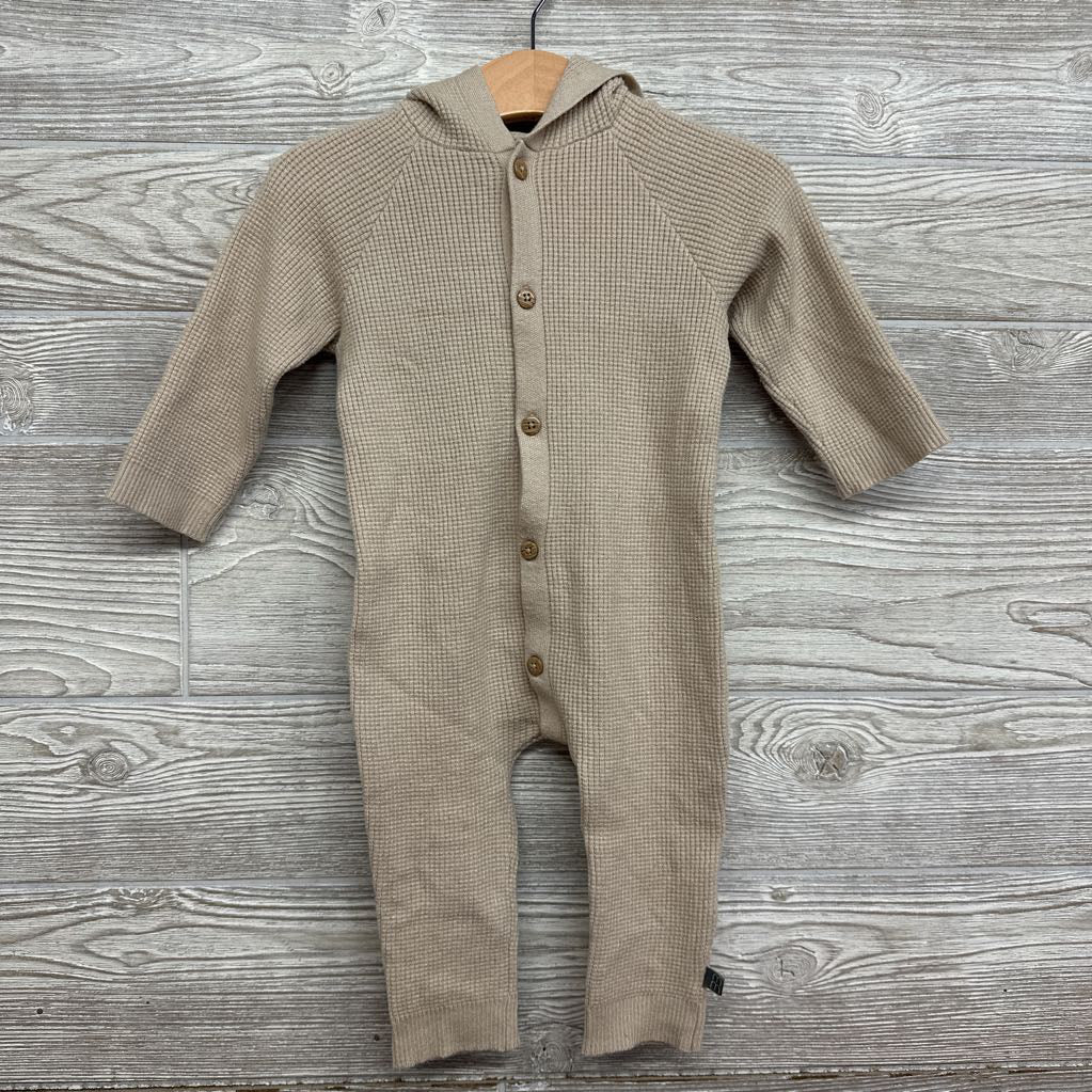 LS Waffle Knit Outfit W/ Hood 12M